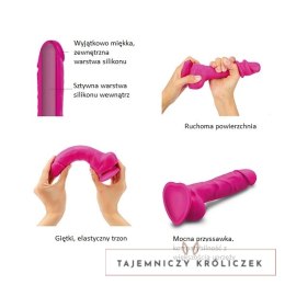 Dildo - Strap-On-Me Sliding Skin Dildo Fuchsia L Strap-On-Me