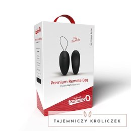 Zdalnie sterowane jajeczko wibrujące - The Screaming O Premium Remote Egg Black The Screaming O