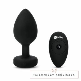 Zdalnie sterowany plug analny - B-Vibe Vibrating Jewel Plug XXL Black B-Vibe