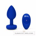 Zdalnie sterowany plug analny - B-Vibe Vibrating Jewel Plug L/XL Navy B-Vibe