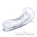 Szklane dildo - Glas Curved Realistic with Veins Glas