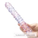 Szklane dildo - Glas Purple Rose Nubby 23 cm Glas