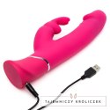 Wibrator - Happy Rabbit Realistic Dual Density Rabbit Vibrator Pink Happy Rabbit