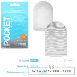 Masturbator - Tenga Pocket Stroker Wave Line Tenga