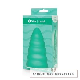 Plug analny wibrujący - B-Vibe Texture Plug Twist Green B-Vibe