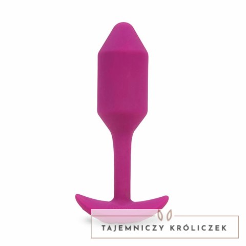 Plug analny wibrujący - B-Vibe Vibrating Snug Plug 2 Rose B-Vibe