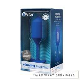 Plug analny wibrujący - B-Vibe Vibrating Snug Plug 4 Navy B-Vibe