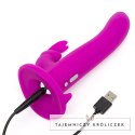 Strap-on z penisem - Happy Rabbit Vibrating Strap-On Harness Set Purple Happy Rabbit