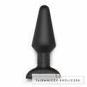 Zdalnie sterowany plug analny - B-Vibe Rimming Plug XL Black B-Vibe