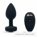 Zdalnie sterowany plug analny - B-Vibe Vibrating Jewel Plug M/L Black Diamond B-Vibe