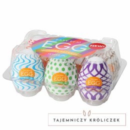 Zestaw sześciu masturbatorów - Tenga Egg Wonder 6 Styles Pack Tenga