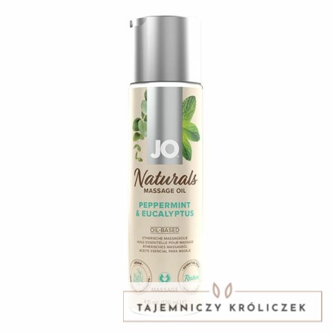 Olejek do masażu - System JO Naturals Massage Oil Peppermint & Eucalyptus 120 ml System JO