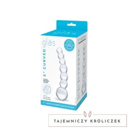 Szklane dildo - Glas Curved Beaded Glas