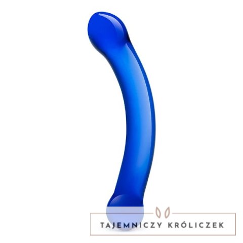 Szklane dildo - Glas Curved G-Spot Blue Glas