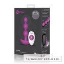 Koraliki analne wibrujące - B-Vibe Triplet Fuchsia B-Vibe