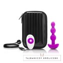 Koraliki analne wibrujące - B-Vibe Triplet Fuchsia B-Vibe