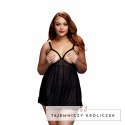 Koszulka - Baci Sheer Babydoll Black Queen Size Baci