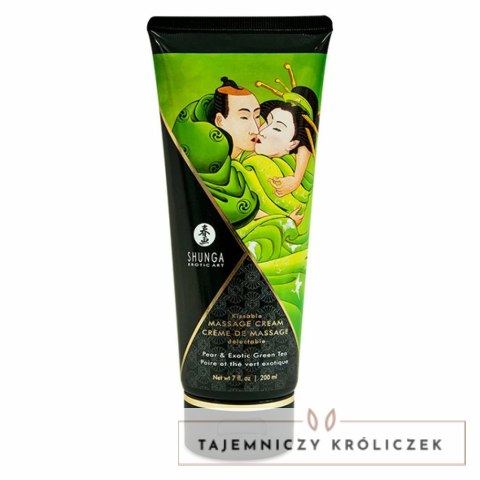 Krem do masażu - Shunga Massage Cream Pear & Exotic Green Tea 200 ml Shunga