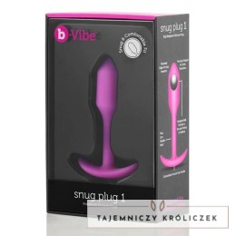 Plug analny - B-Vibe Snug Plug 1 Fuchsia B-Vibe