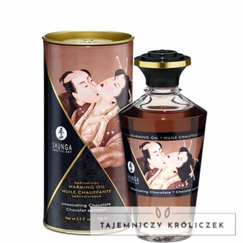 Rozgrzewający olejek do masażu - Shunga Aphrodisiac Warming Oil Chocolate 100 ml Shunga