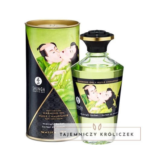 Rozgrzewający olejek do masażu - Shunga Aphrodisiac Warming Oil Midnight Sorbet 100 ml Shunga