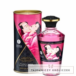 Rozgrzewający olejek do masażu - Shunga Aphrodisiac Warming Oil Raspberry Feeling 100 ml Shunga