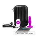 Zdalnie sterowany plug analny - B-Vibe Novice Plug Fuchsia B-Vibe