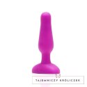 Zdalnie sterowany plug analny - B-Vibe Novice Plug Fuchsia B-Vibe