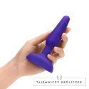 Zdalnie sterowany plug analny - B-Vibe Trio Plug Purple B-Vibe