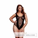 Body - Baci Jacquard Fishnet V Teddy Queen Size Baci