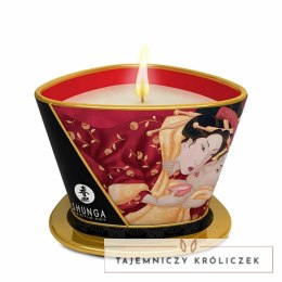 Świeca do masażu - Shunga Romance Sparkling Strawberry Wine 170 ml Shunga