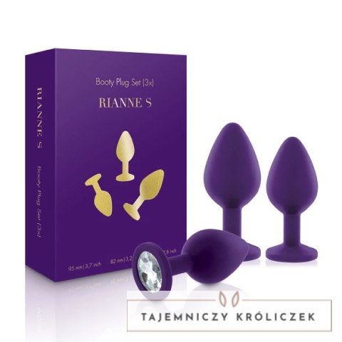 Zestaw plugów analnych - Rianne S Booty Plug Set 3x Purple Rianne S