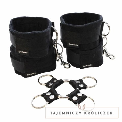 Uprząż do kołyski - Sportsheets Hog Tie & Cuff Set Sportsheets