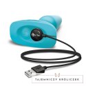 Zdalnie sterowany plug analny - B-Vibe Rimming Plug 2 Teal B-vibe