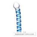 Szklane dildo - Glas Blue Spiral Glas