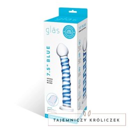 Szklane dildo - Glas Blue Spiral Glas