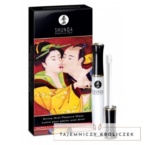 Żel do seksu oralnego - Shunga Divine Oral Pleasure Gloss Sparkling Strawberry Wine 10 ml Shunga