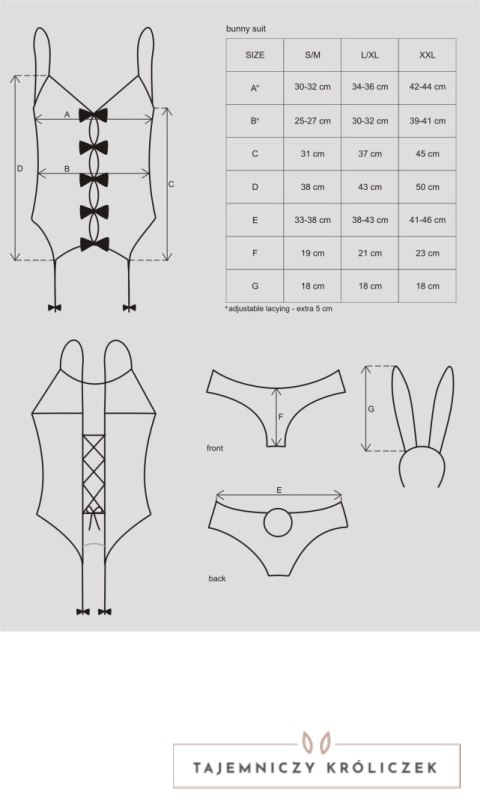Kostium Bunny Suit Różowy Obsessive Kostium Bunny Suit Różowy Obsessive