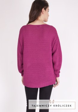 Sweter Beatrix SWE 097 Amarantowy MKMSwetry