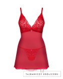 Koszulka Chilisa babydoll + stringi GRATIS! Czerwony XS/S Obsessive