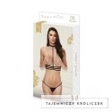 Bodystocking z otwartym krokiem - Baci Off the Shoulder Crotchless Bodystocking Queen Size Baci