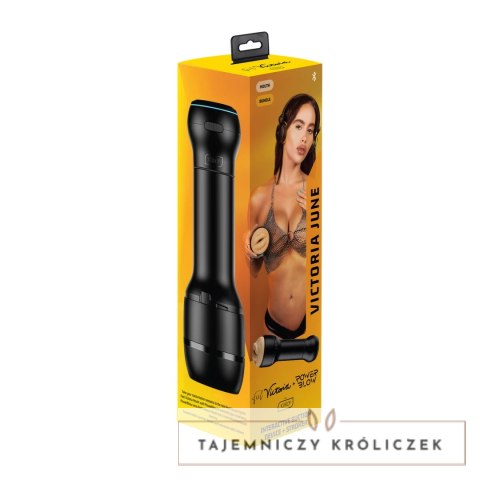 Kiiroo - Zestaw Masturbator Realistyczne Usta Victoria June + PowerBlow Kiiroo