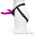 Strap-on z penisem - Happy Rabbit Vibrating Strap-On Harness Set Purple Happy Rabbit