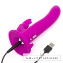 Strap-on z penisem - Happy Rabbit Vibrating Strap-On Harness Set Purple Happy Rabbit