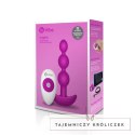 Koraliki analne wibrujące - B-Vibe Triplet Fuchsia B-Vibe