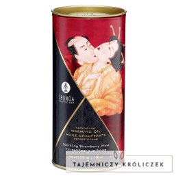 Rozgrzewający olejek do masażu - Shunga Aphrodisiac Warming Oil Sparkling Strawberry Wine 100 ml Shunga