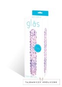 Szklane dildo - Glas Purple Rose Nubby Glas