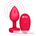 Zdalnie sterowany plug analny - B-Vibe Vibrating Heart Plug M/L Red B-Vibe