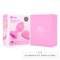 Zdalnie sterowany plug analny - B-Vibe Vibrating Heart Plug S/M Pink B-Vibe