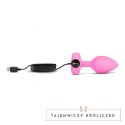 Zdalnie sterowany plug analny - B-Vibe Vibrating Heart Plug S/M Pink B-Vibe